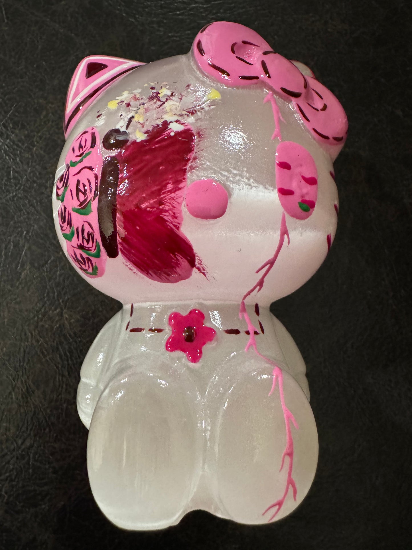 Hello Kitty Selenite Carving